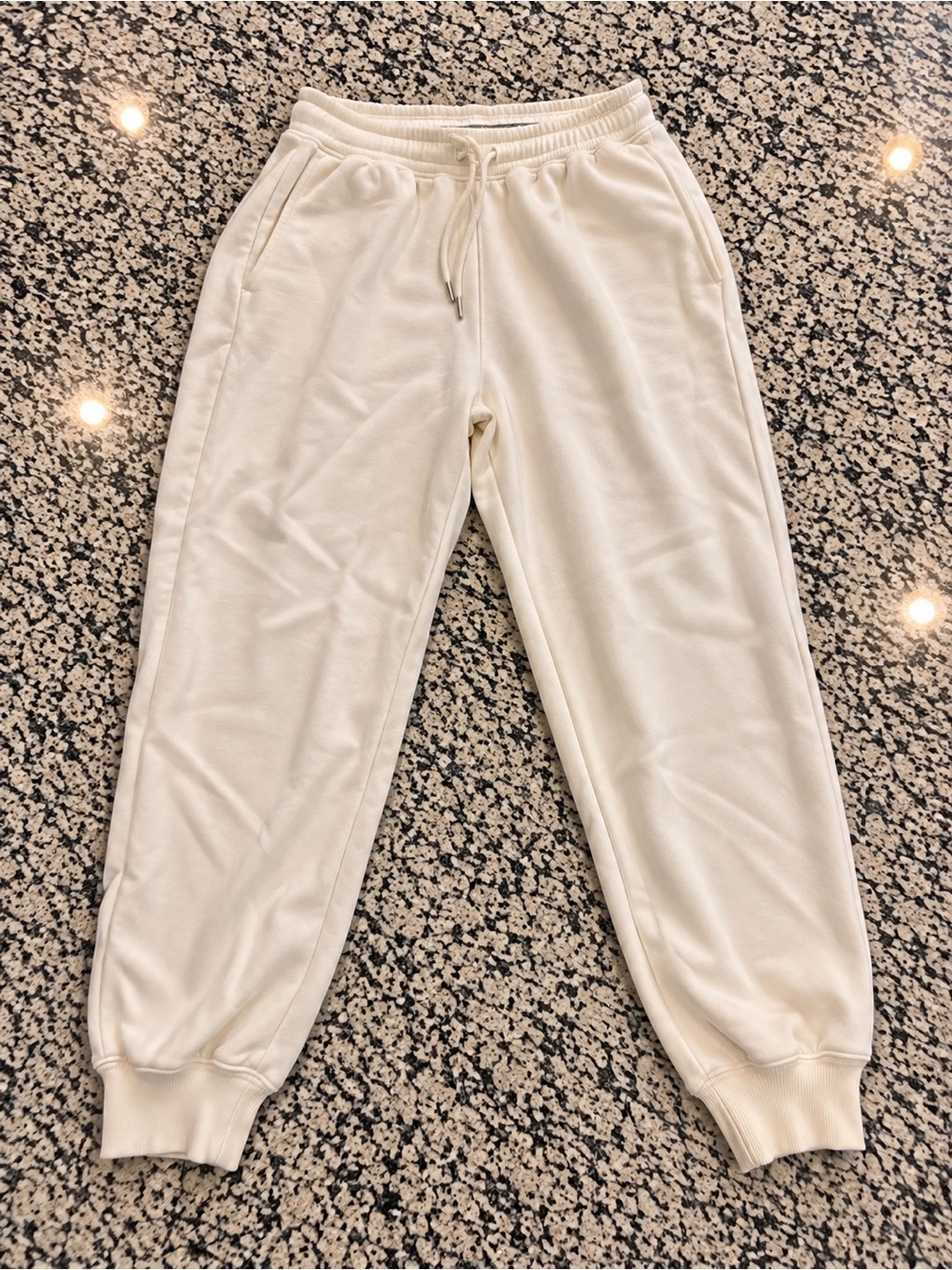 White/Cream PINK sweat pants